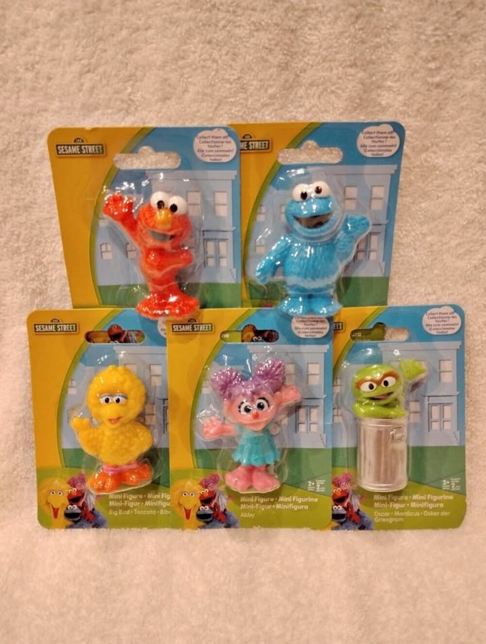 Sesame Street Complete 5-Pack Mini Figures NEW on Card Just Play
